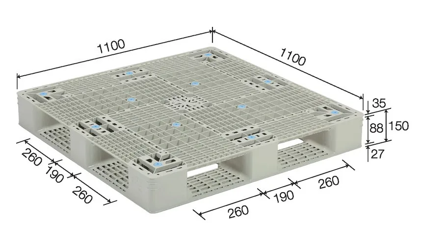 พาเลทพลาสติก รุ่น RT-1111-GTD4-3